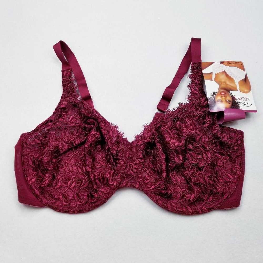 Playtex Secrets #4302 Rosebud Embroidery -42DD-NWT